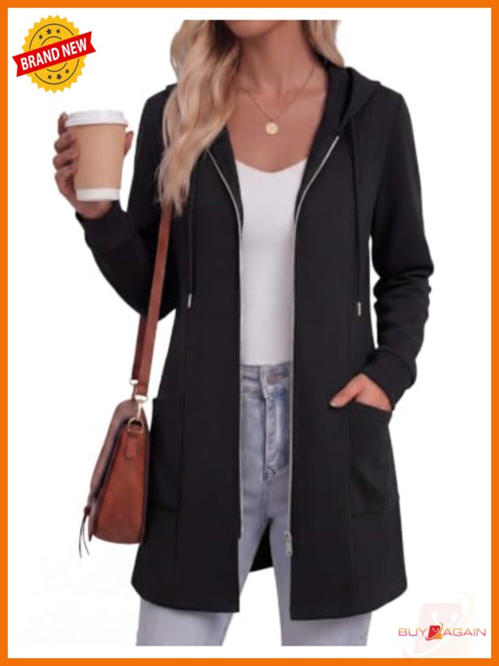 Zeagoo Women's Zip Up Hoodie with Pocket Long Length
